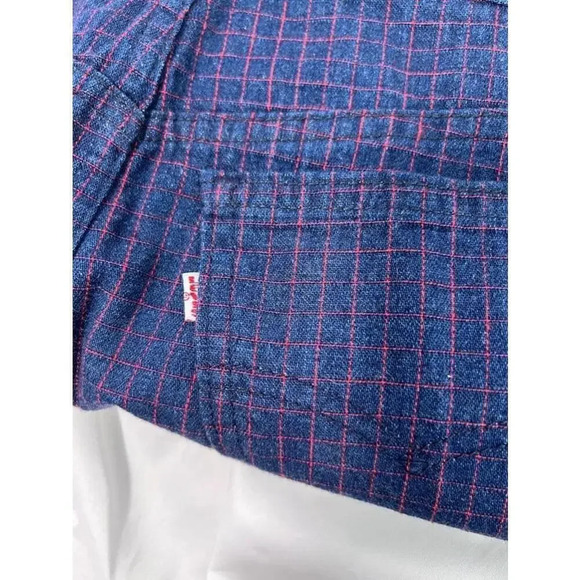 Vintage 1984 Levi's white tag RARE Blue and Red striped Skirt Size 13 - Picture 4 of 8